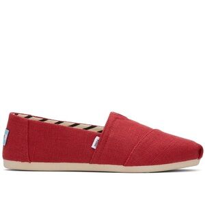 TOMS Women’s Red Canvas Slip-On Shoes Size 8